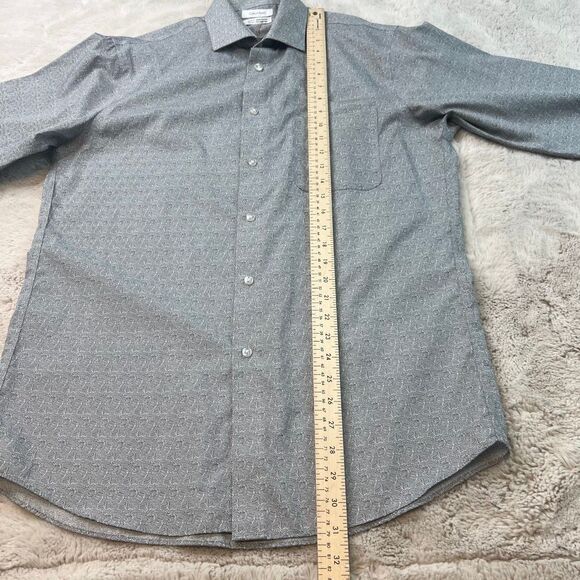 Calvin Klein Regular Fit Performance Non Iron Dress Shirt Mens 15.5 34/35 Cotton - Picture 7 of 9